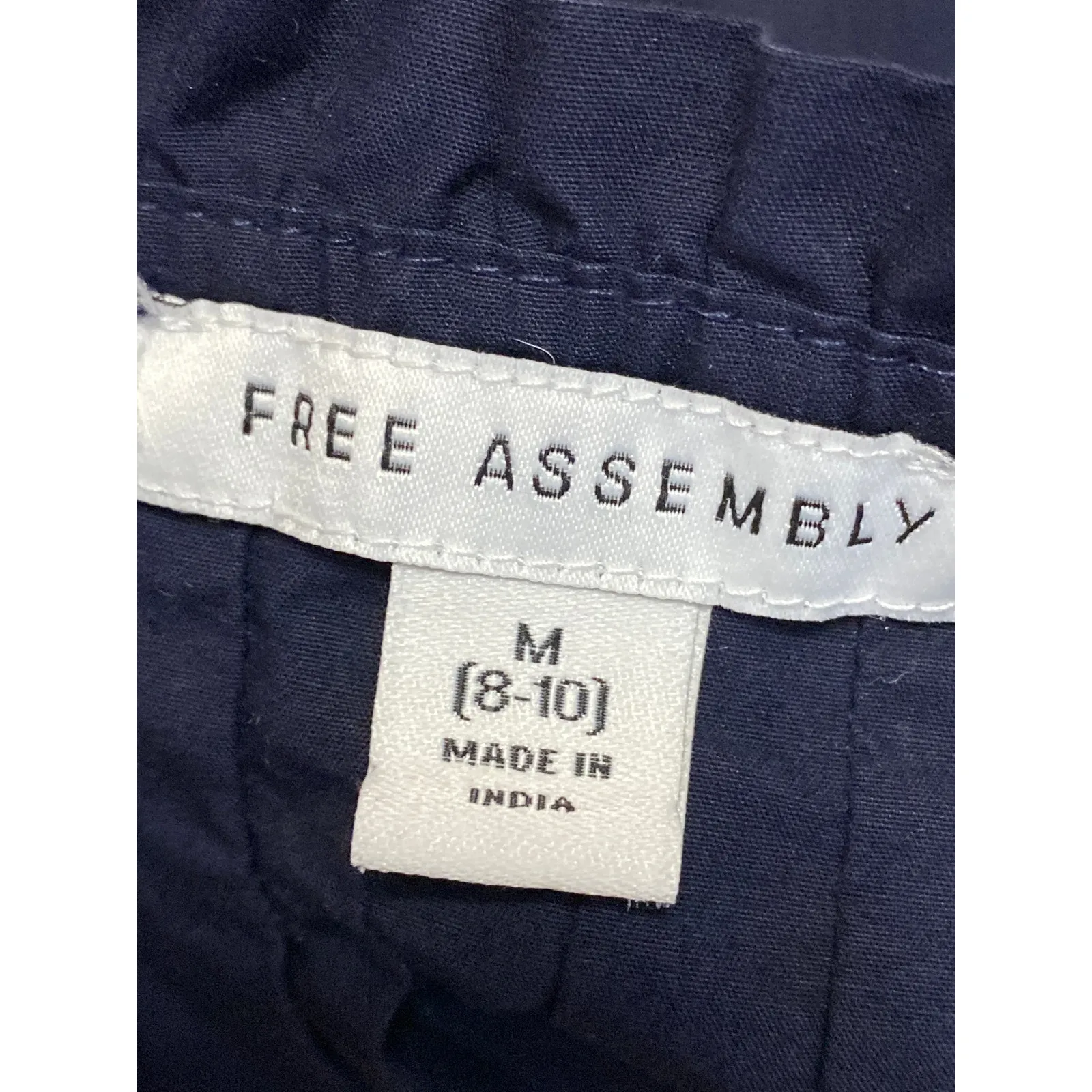 Free Assembly Blue Flutter Sleeve Zip Front Midi Fit Flare A - Image 5