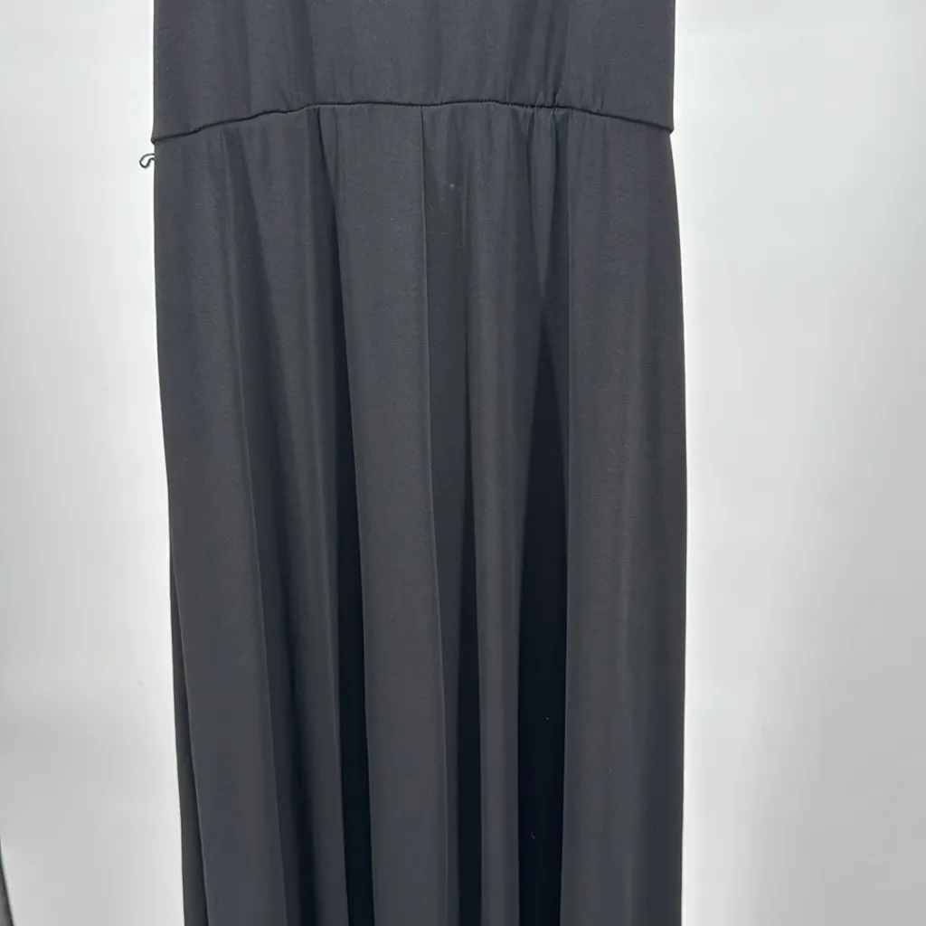 Papaya Black stretchy wide leg adjustable strap Jumpsuit romper M layering party - Image 9