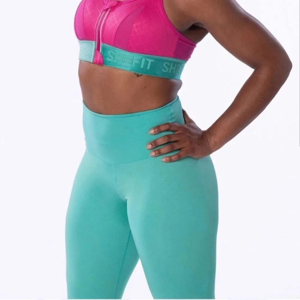Shefit Boss Leggings Teal Athletic Tights - Image 3