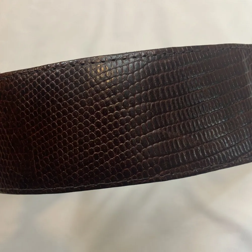Ann Taylor brown snake skin print belt size large - Image 5