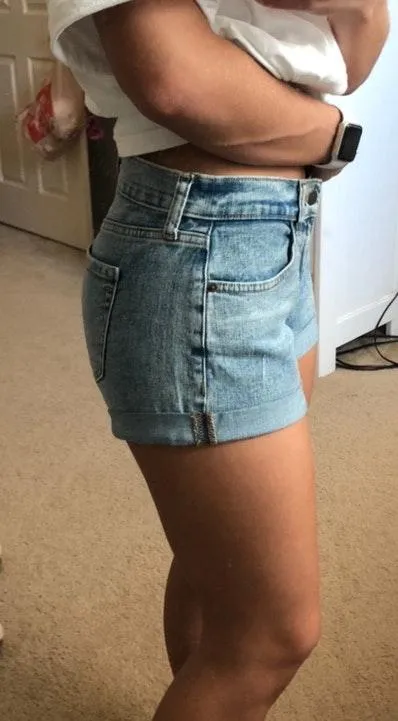 Boyfriend Jean Shorts Size 0 - Image 2