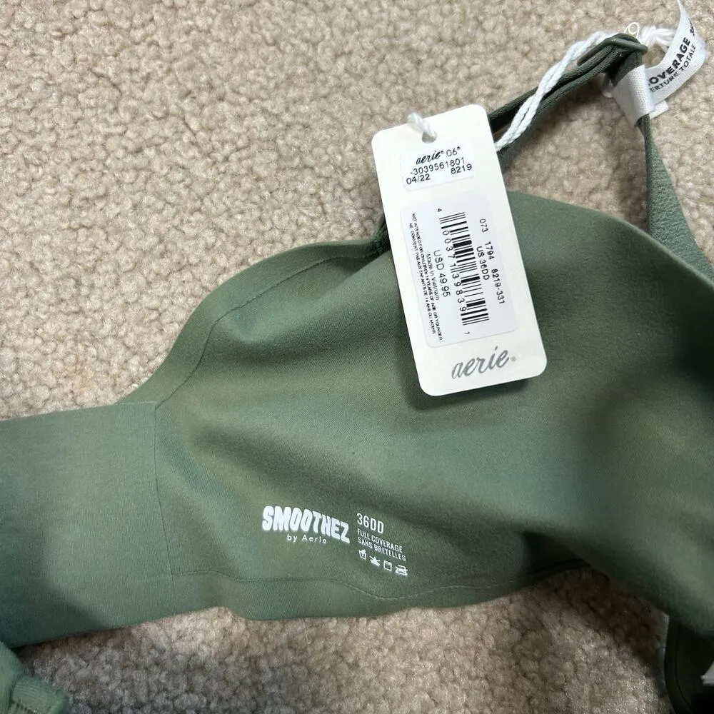 NWT SMOOTHEZ Full Coverage Lightly Lined Bra Women's Olive Fun Size 36DD - Image 5