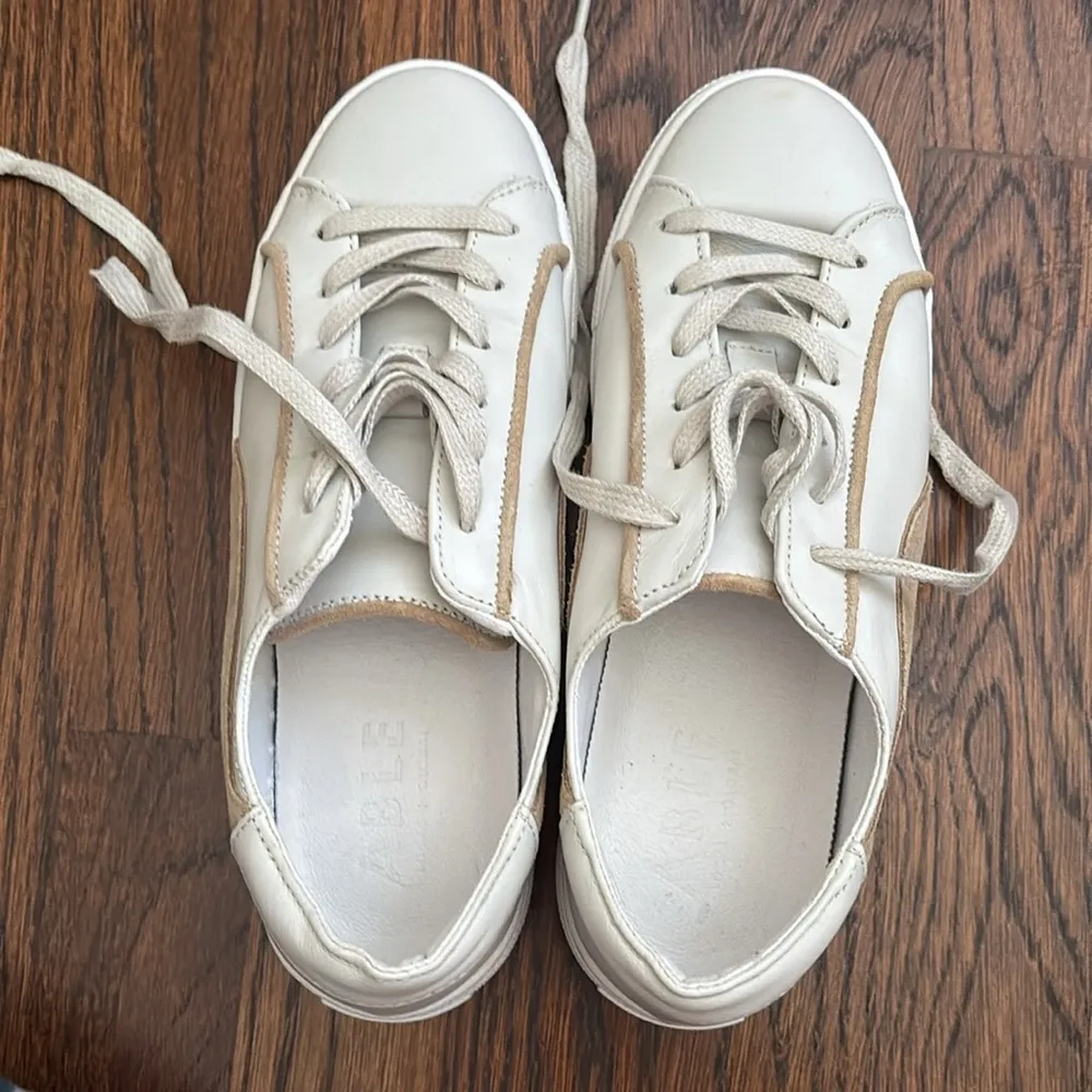 Able Cream and Tan Sneakers White Size 6.5 - Image 2