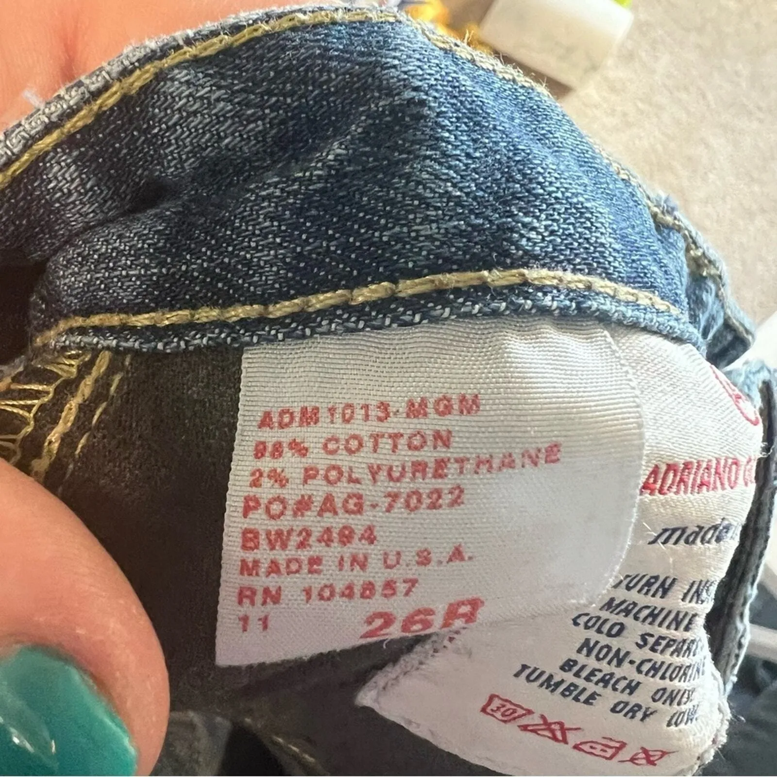 AG Jeans‎ Low Rise Bootcut Jean Medium Wash 26R - Image 7