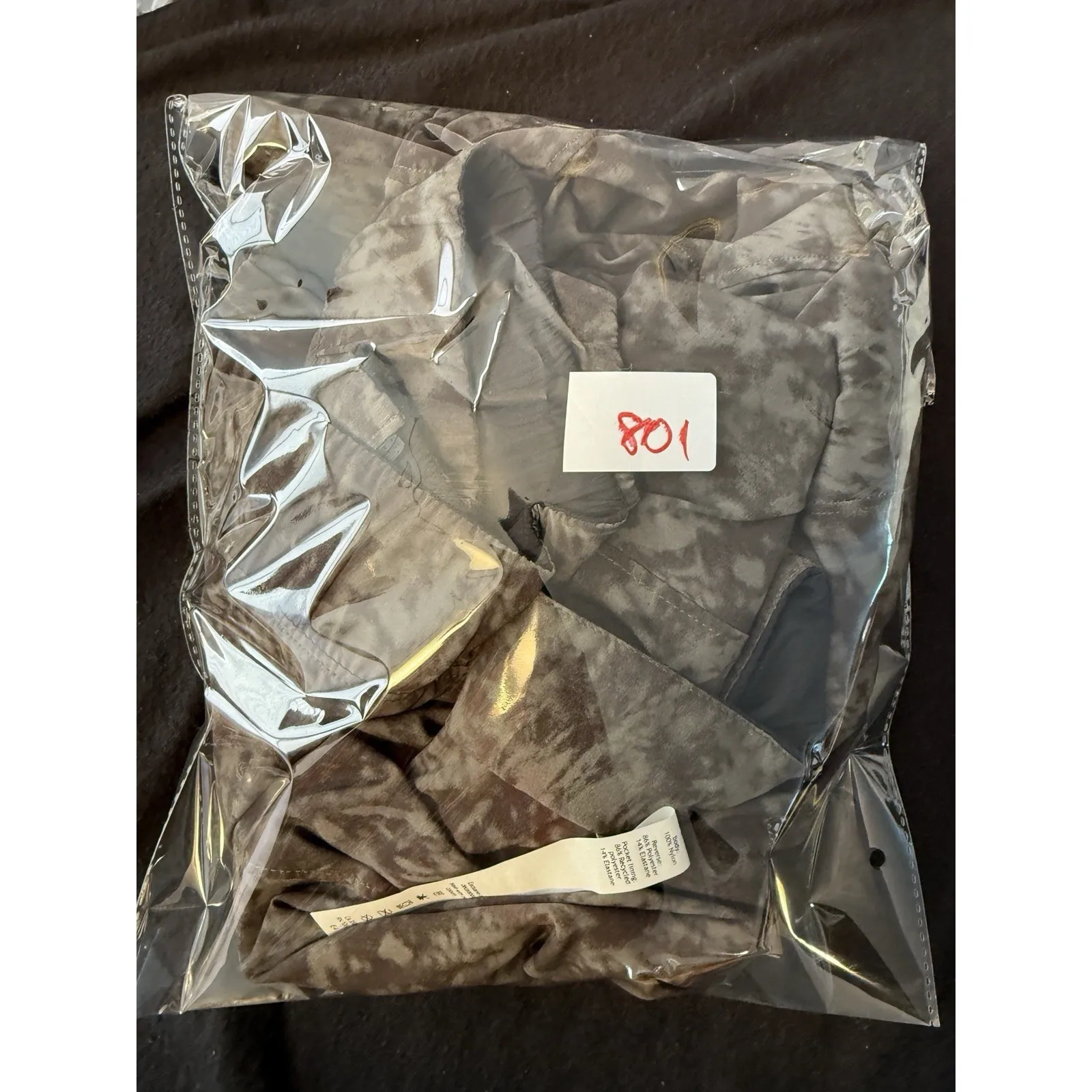 Lululemon Bombs Away Jacket Women's Size 8 Black Camo Reversible Water Repellant - Image 11