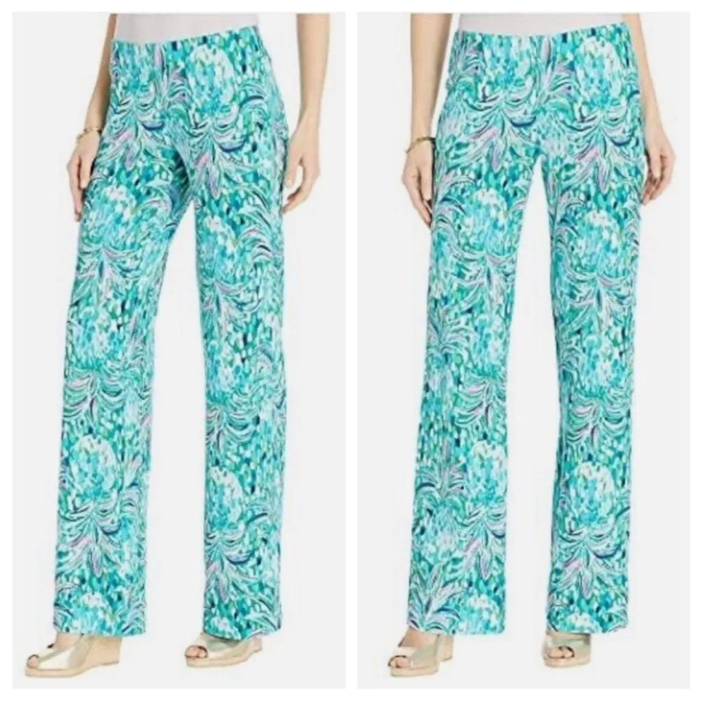 Lilly Pulitzer Georgia May Palazzo Pants Emerald Isle Pineapple of My Eye Print - Image 2