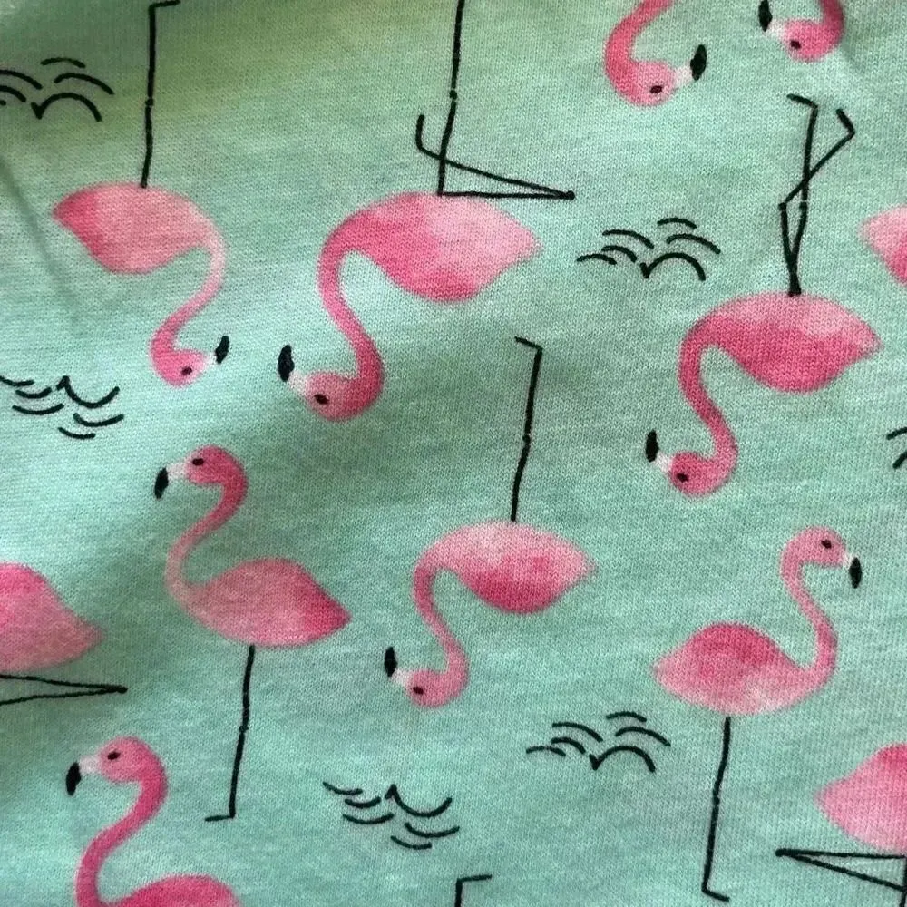 Joe Boxer Two Set Short Sleeves  Short Bottoms Novelty Flamingo Print M # 1750 - Image 7