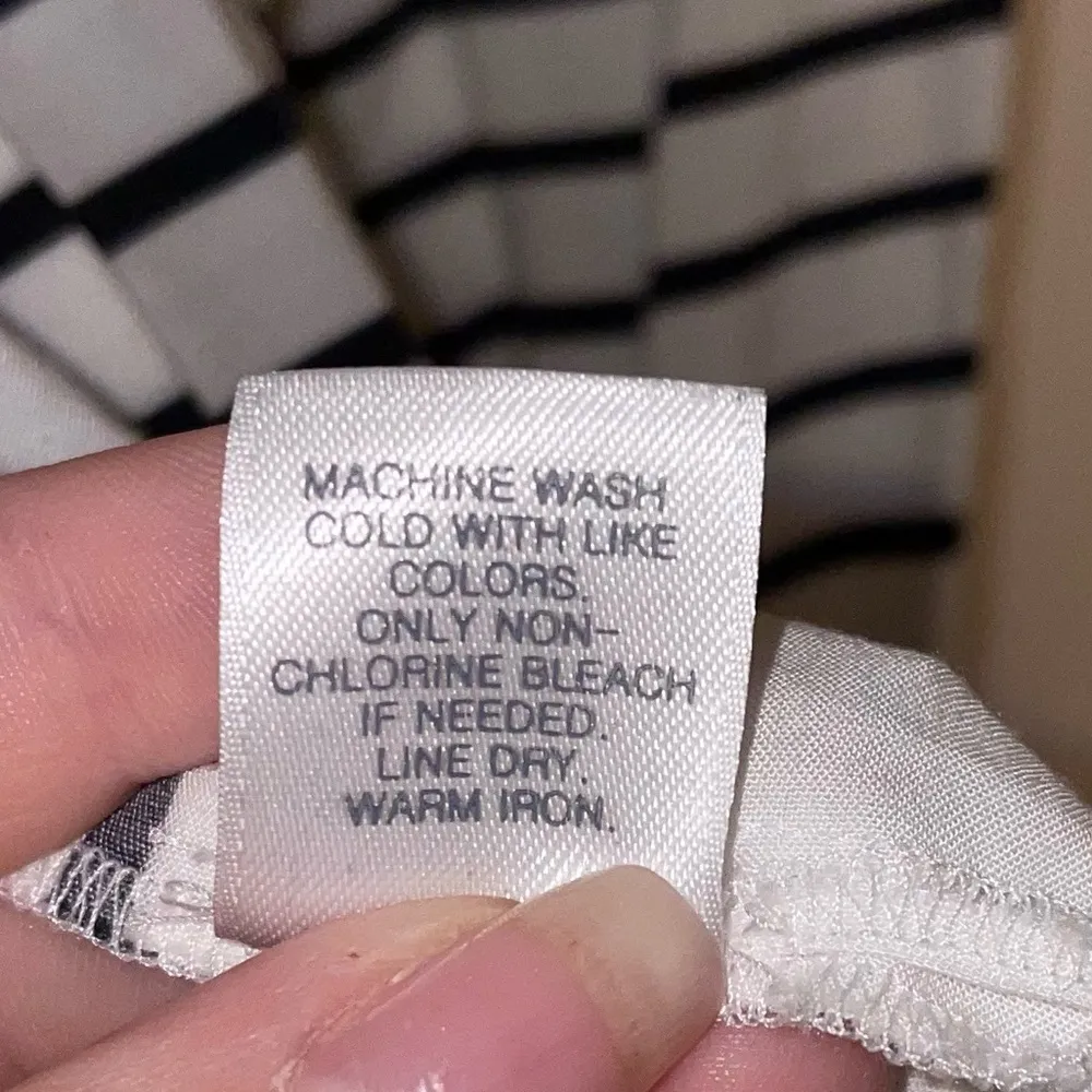 J Jill Striped Button Up Long Sleeve Striped Shirt Size Medium - Image 6