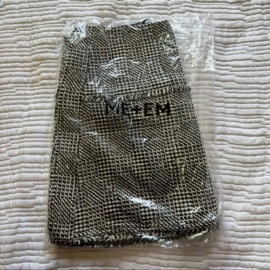 Me+Em Textured Wrap Front Mini Skirt Black Size 6 - Image 6