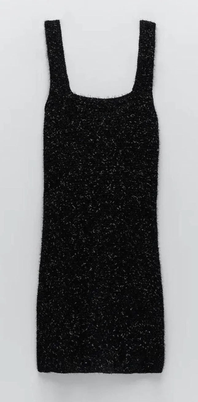NWT  Blogger Black Jewel Button Knit Dress TRF - Image 6