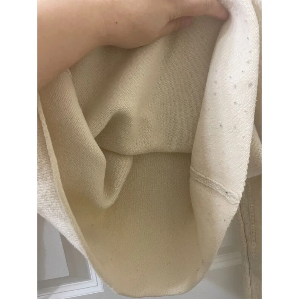 VTG Abercrombie & Fitch SWEATER Off-White Size L TURTLENECK Made in Hong Kong - Image 9