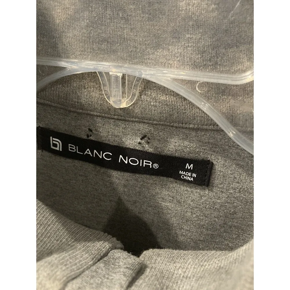 Blanc Noir Jacket Womens Medium Vector Thindown White Black Gray Heather Zip Up - Image 5