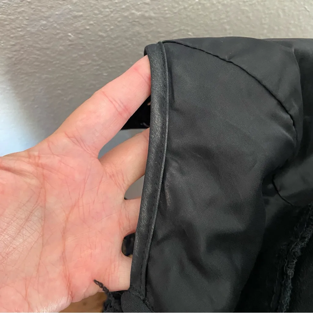 Vintage 90s Solid Black Full Length Sequin Prom Dress - Image 11