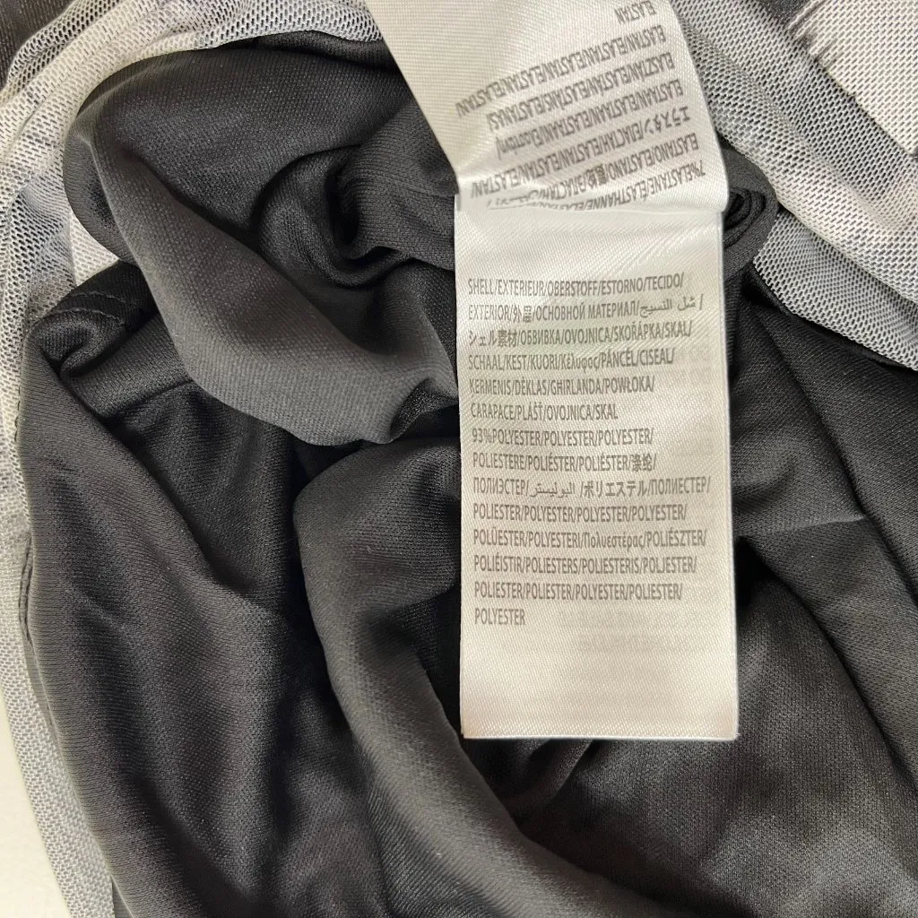 NWOT Farm Rio Pineapple Ikat Tulle Midi Dress Long Sleeves Size XS Black White - Image 12