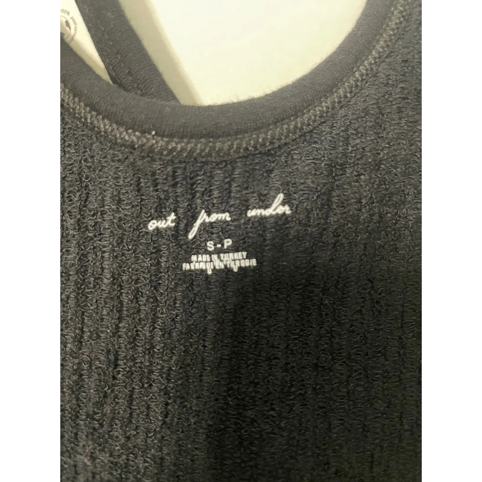 Out From Under Urban Outfitters Black Ribbed Cropped Tank Top, Small NWT - Image 4