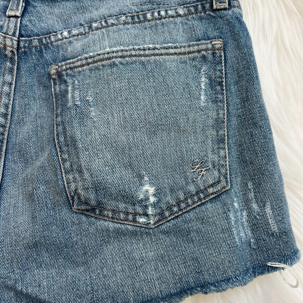 Lovers + Friends  distressed denim shorts - Image 6