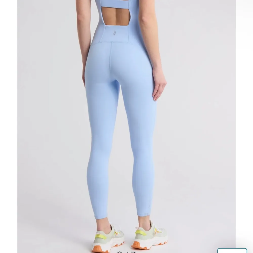 Free People Movement Never Better Strappy Blue Jumpsuit Size L - Image 2