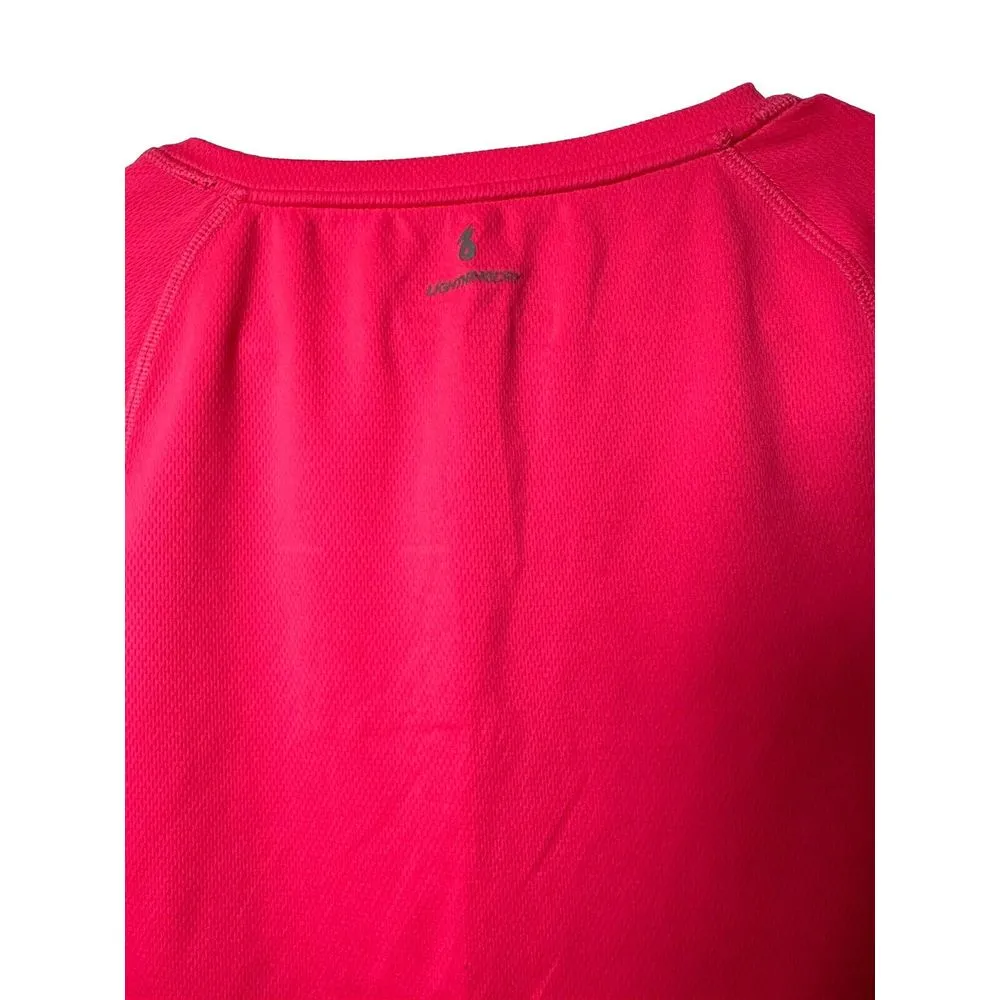 New Balance Hot Pink‎ Women's V Neck Althetic Fitness Tee, Size Medium - Image 6