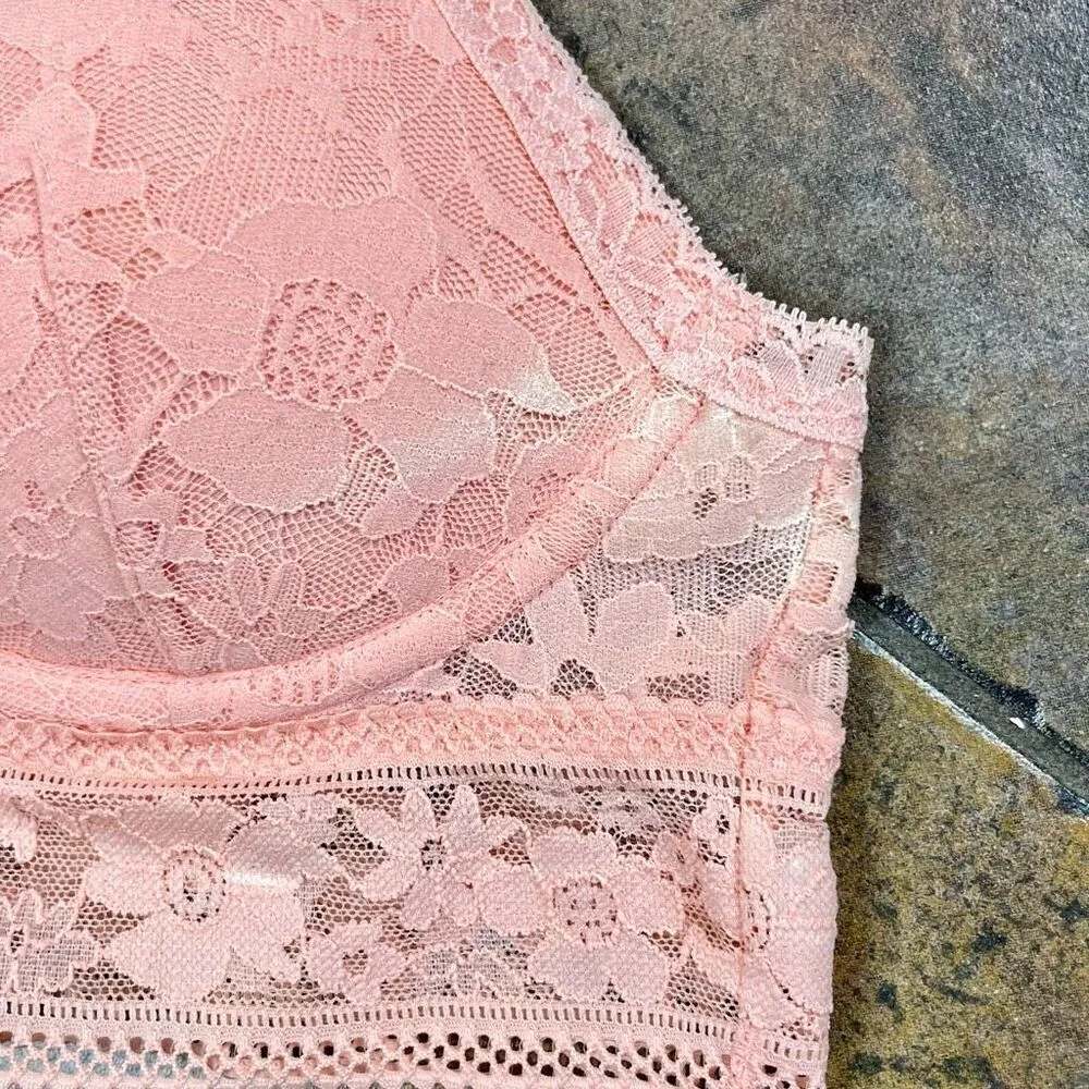 Victoria’s Secret Pink Lace Pull-on Razorback Bra Light Padding Medium - Image 4