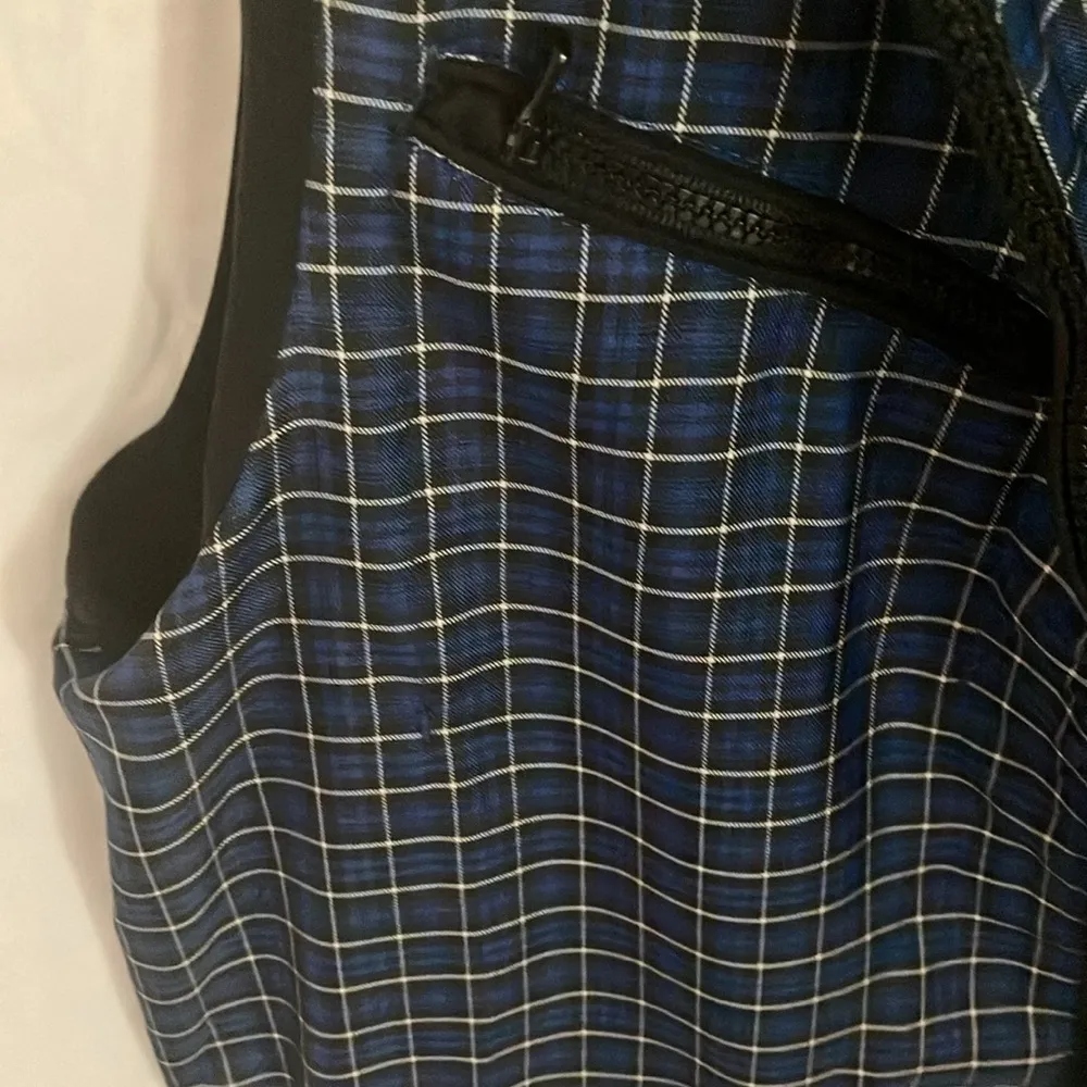 Lauren Ralph Lauren- Lauren Active: Blue/White plaid vest-snitch waist-XS - Image 6