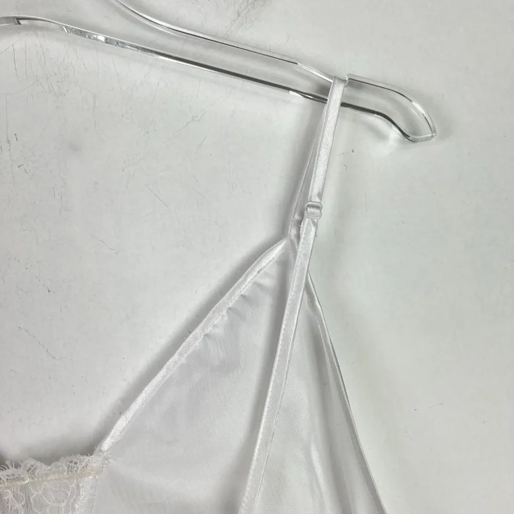 NWT Frederick's of Hollywood Delphine Satin Cropped Cami White Size Medium M T24 - Image 13