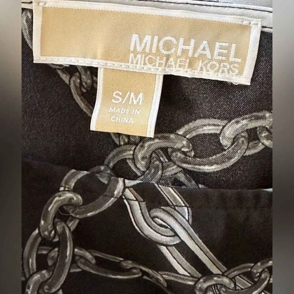 MICHEAL Kors Tunic Top‎ Batwing Sleeve Poncho Coral Black Size S/M Pink - Image 4