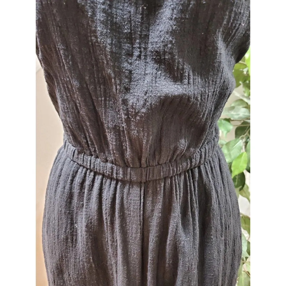 Surf Gypsy Women's Black 100% Cotton Off the Shoulder Casual Jumpsuits Size S - Image 3