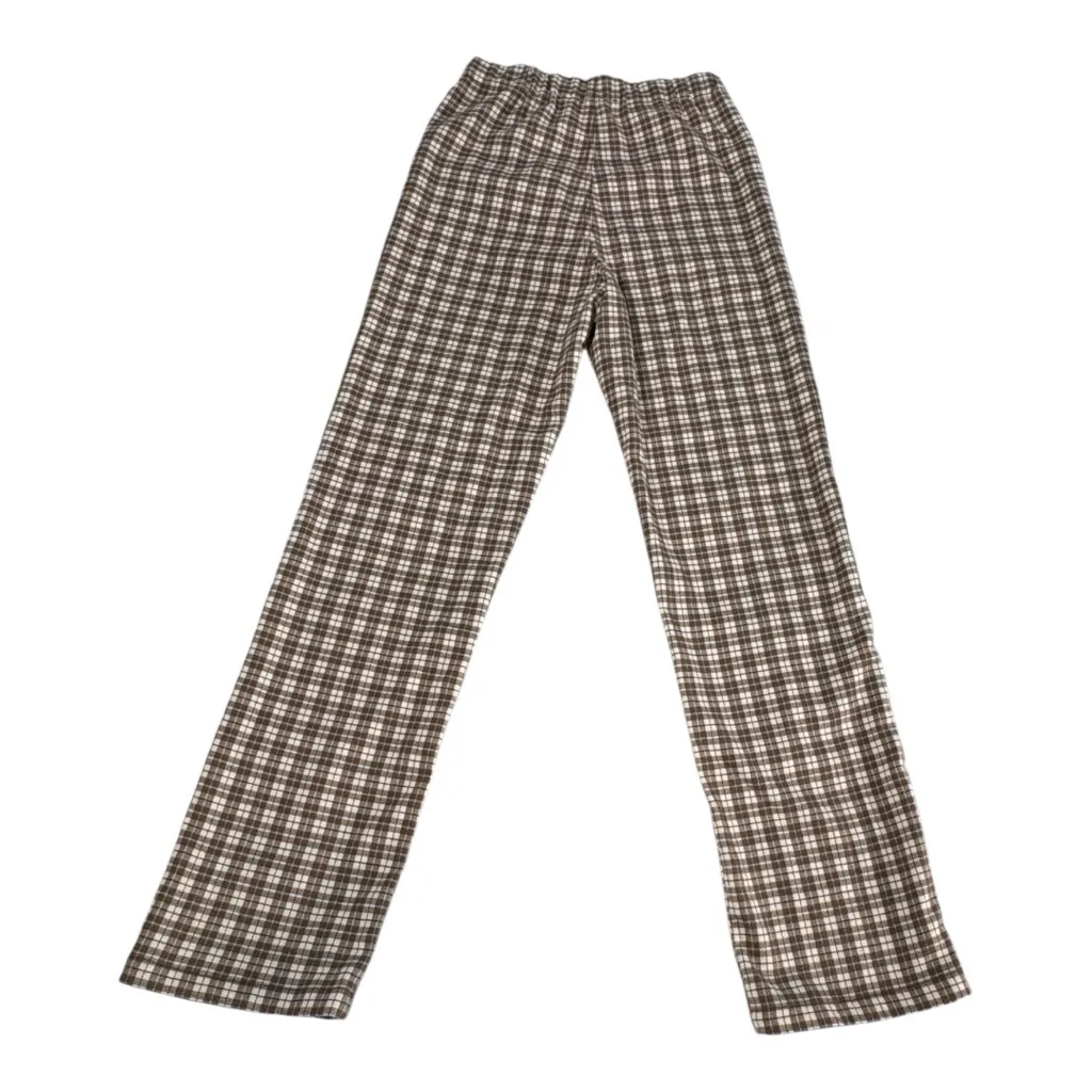 Brandy Melville Plaid Trousers Women’s XXS Brown Academia Eclectic Grandpa Pants - Image 2