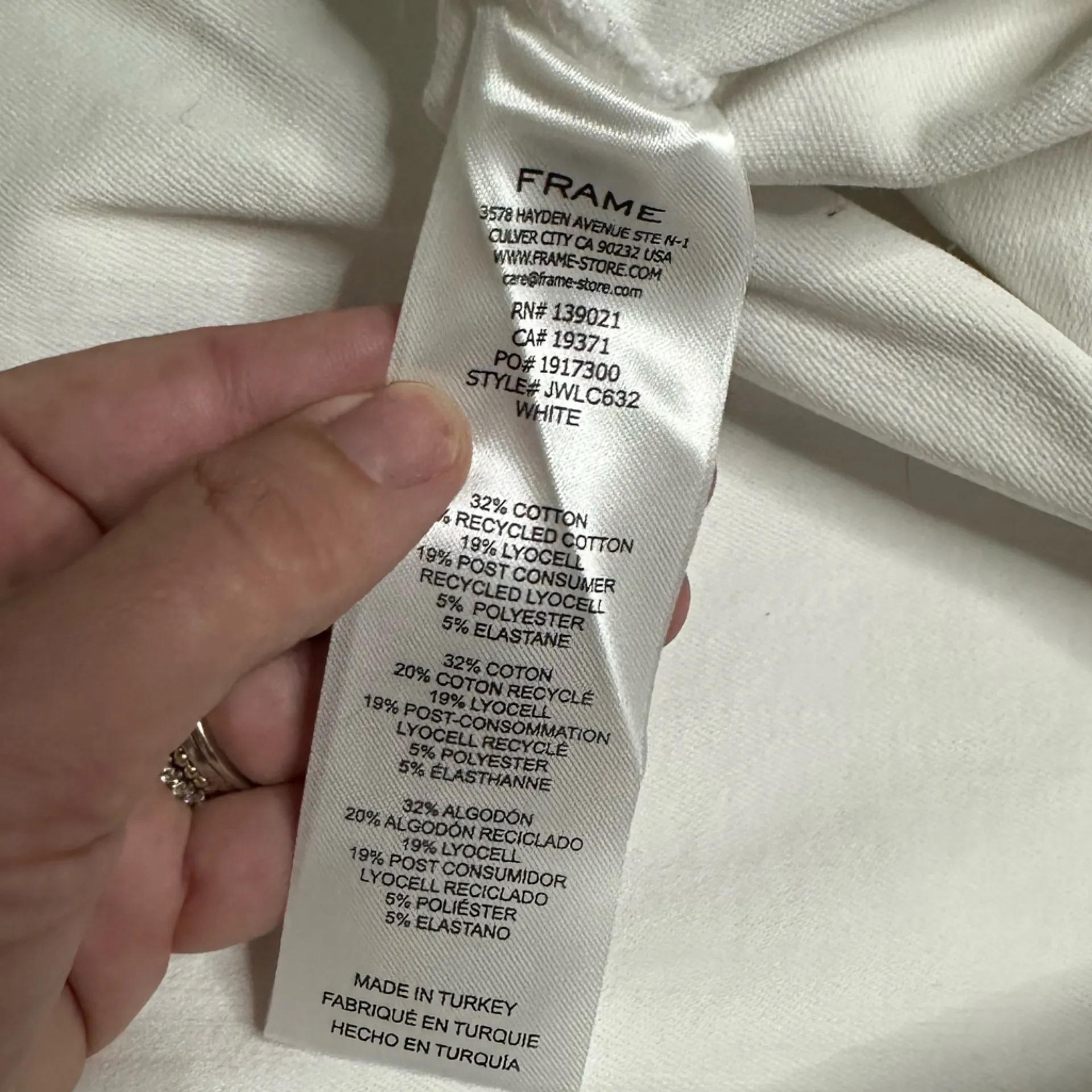 NWOT Frame The Jetset Wide Leg Pants White 1 - Image 7