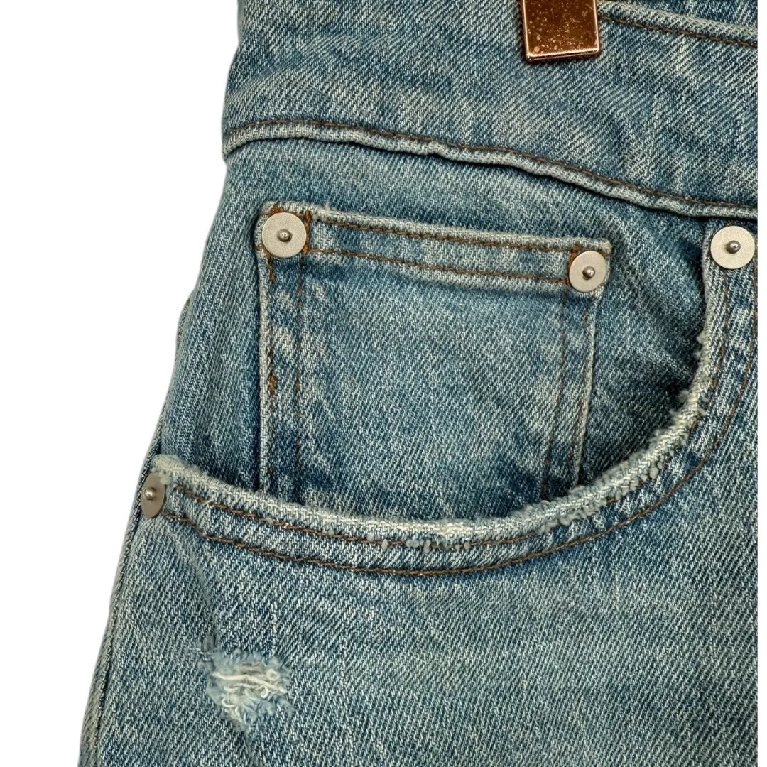 Madewell Women's Curvy Perfect Vintage Jean Light Wash Denim Distressed Size 31T - Image 8