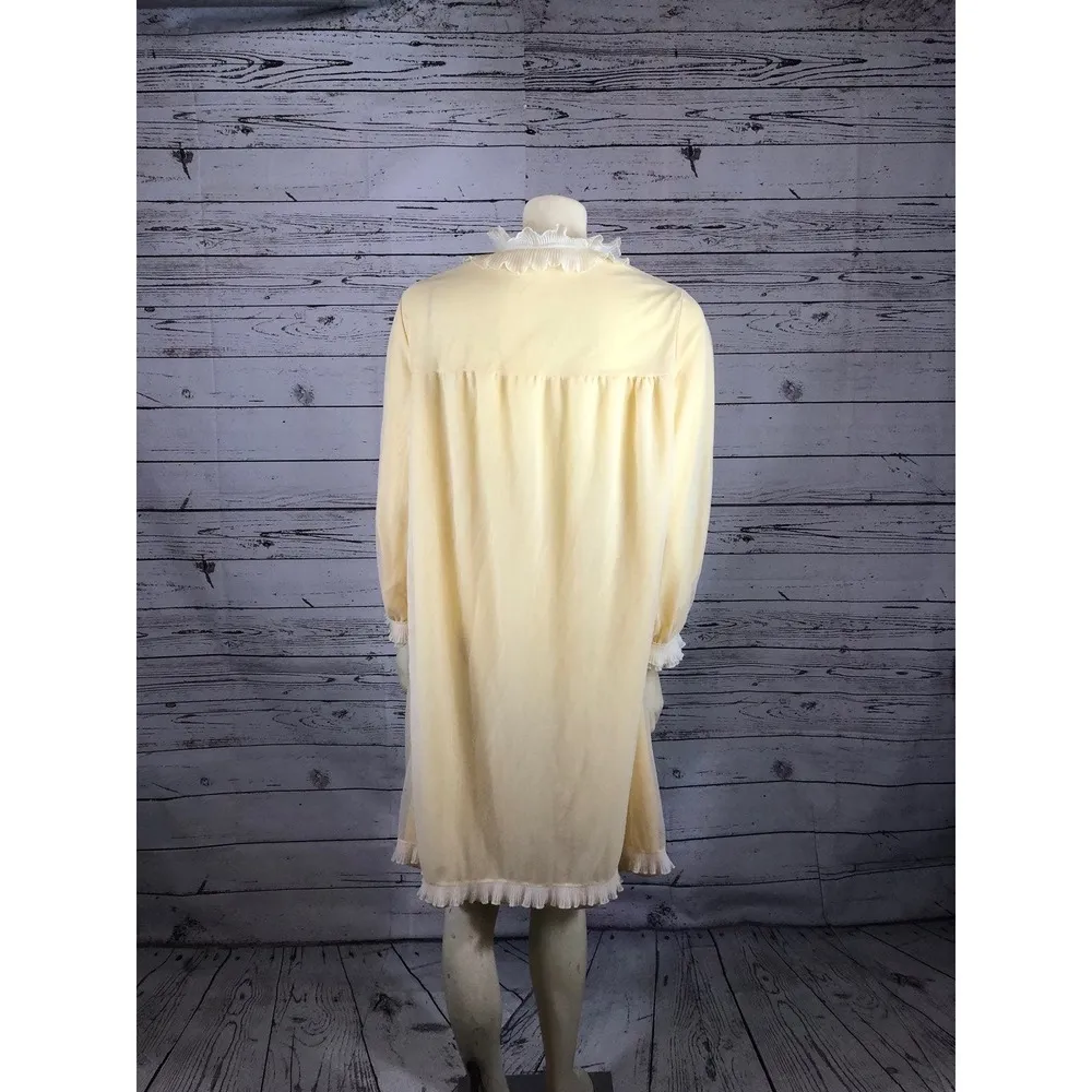 Vintage Femina Z.P.Dz Polska robe with frills Yellow - Image 6