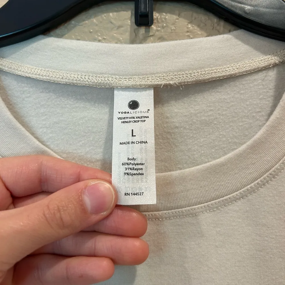 Yogalicious Cream Long Sleeve Top - Image 9