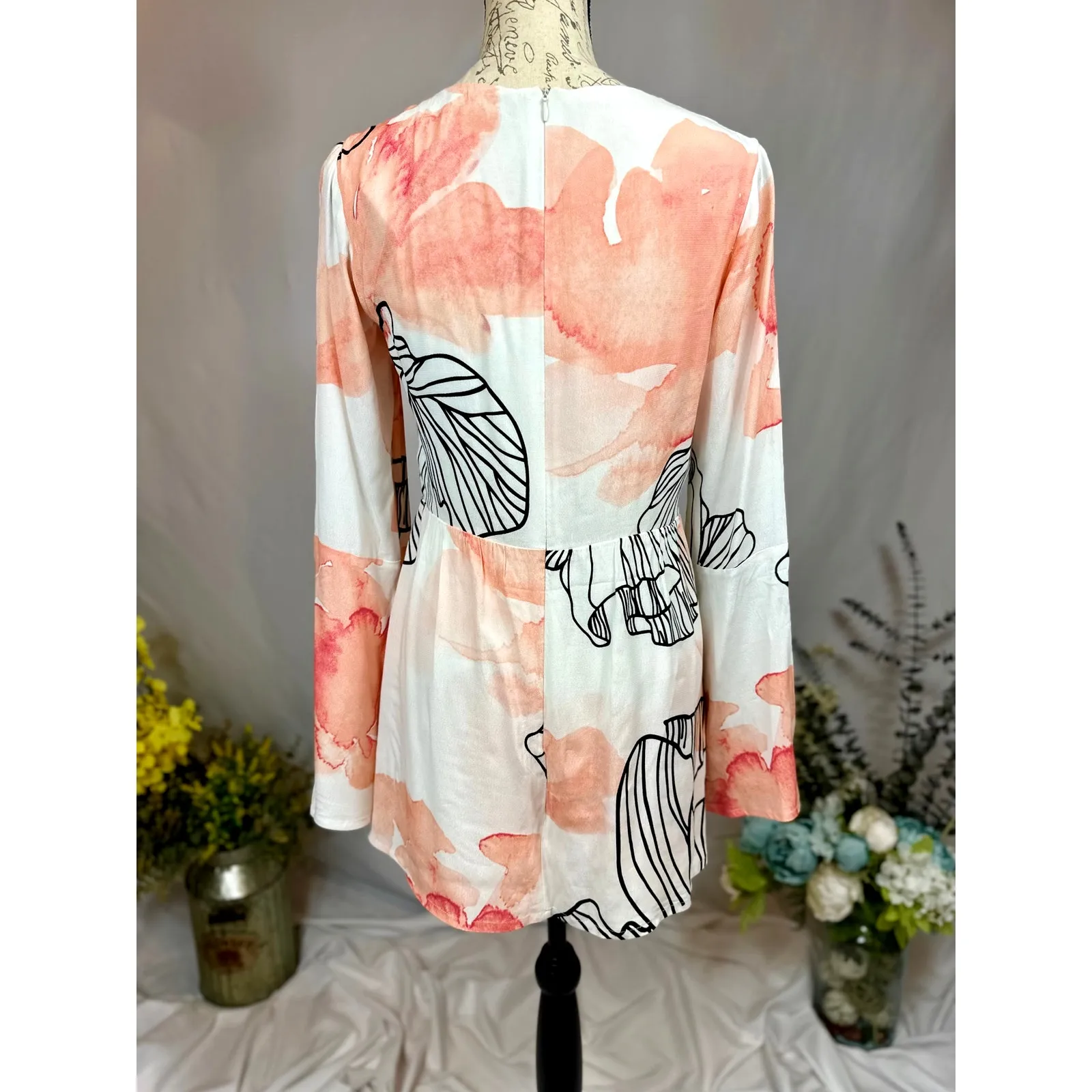 Elliatt Floral Pink and White Romper S - Image 7