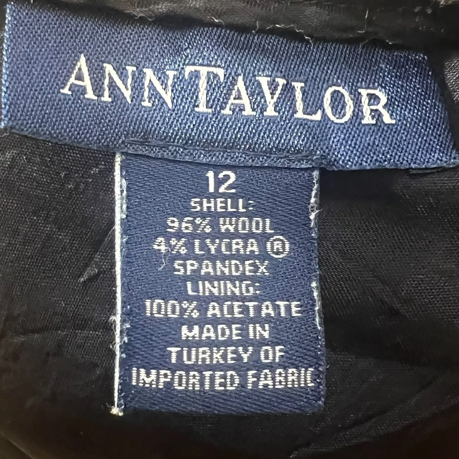 Ann Taylor Women's Wool Blend Midi Skirt Size 12 Charcoal Gray Classic A-Line - Image 5