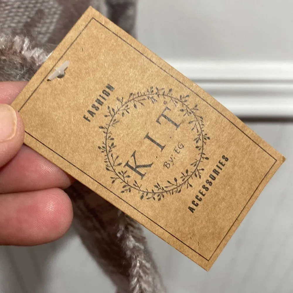 Plaid leopard scarf big‎ soft warm fringe NEW - Image 4