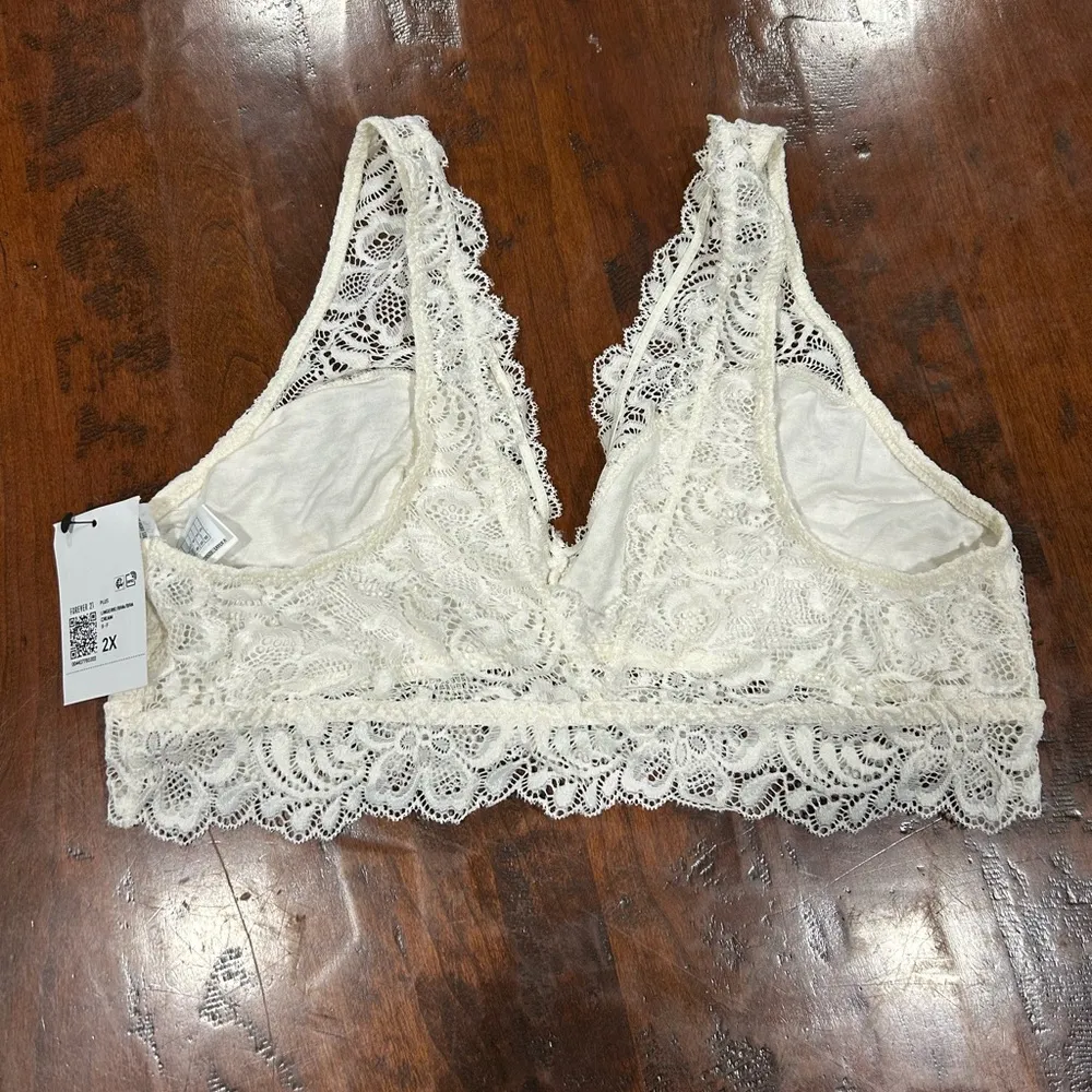 White Bralette NWT SIZE 2X - Image 2