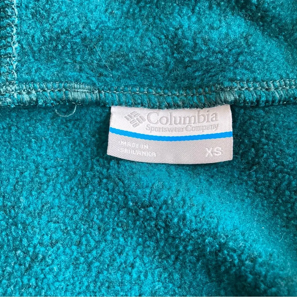 Columbia Women's Darling Days Teal Pullover Hoodie Toggle Button Loops, Size XS - Image 6