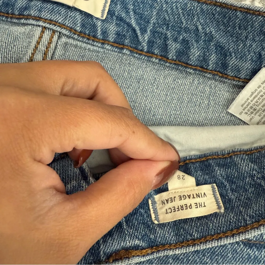 Madewell The Perfect Vintage‎ Crop JeanAF691 In Ainsworth Wash Size 28 - Image 7