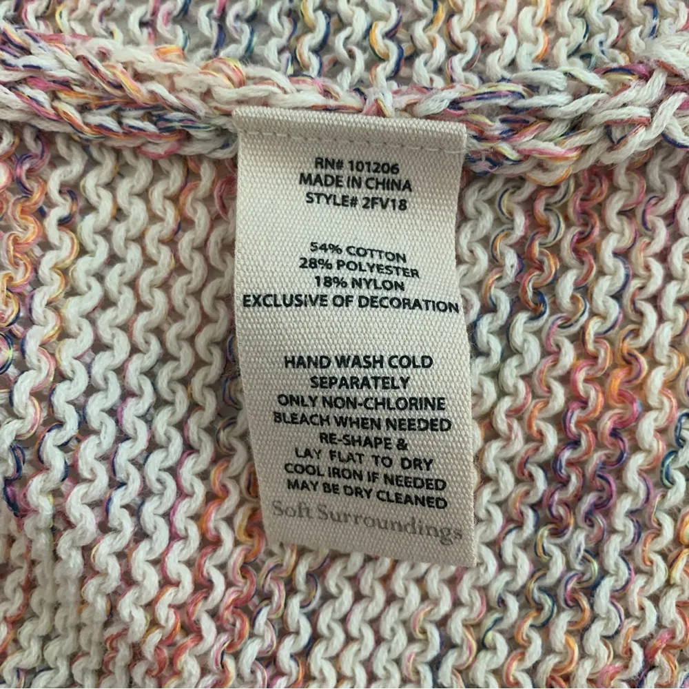 Multicolor Marled 1/2 Sleeve Open Cardigan Size L - Image 12