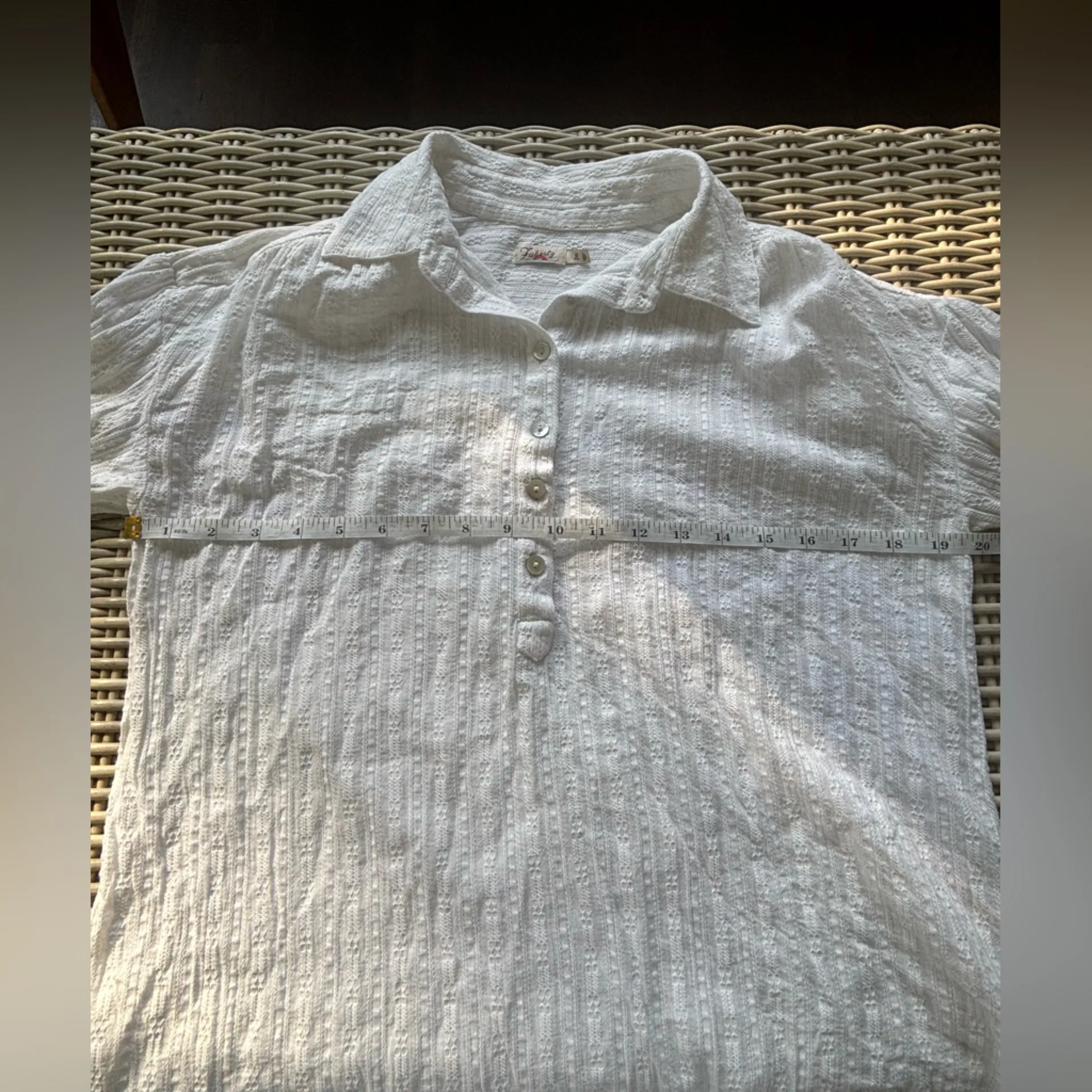 Faherty Olli 100% Organic Cotton‎ Top XS boho Americana minimalist - Image 10