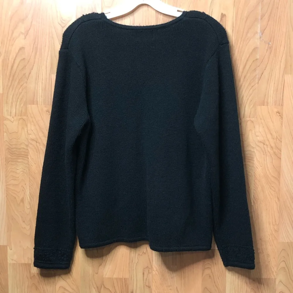 Vintage Sweater Small Studio Designer Original Black Sweater - Image 2