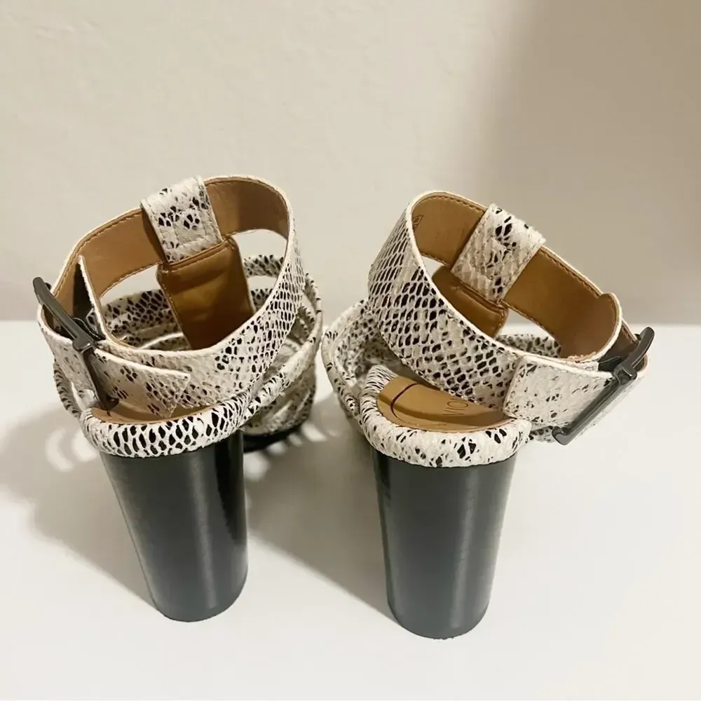 VIONIC Sami Snakeskin Heels in Black and‎ White size 5 - Image 4