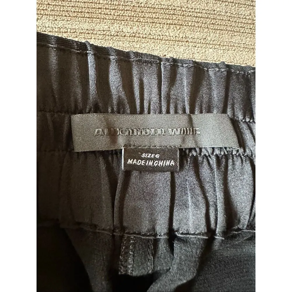 Alexander Wang 100% silk black trouser size 6 - Image 5