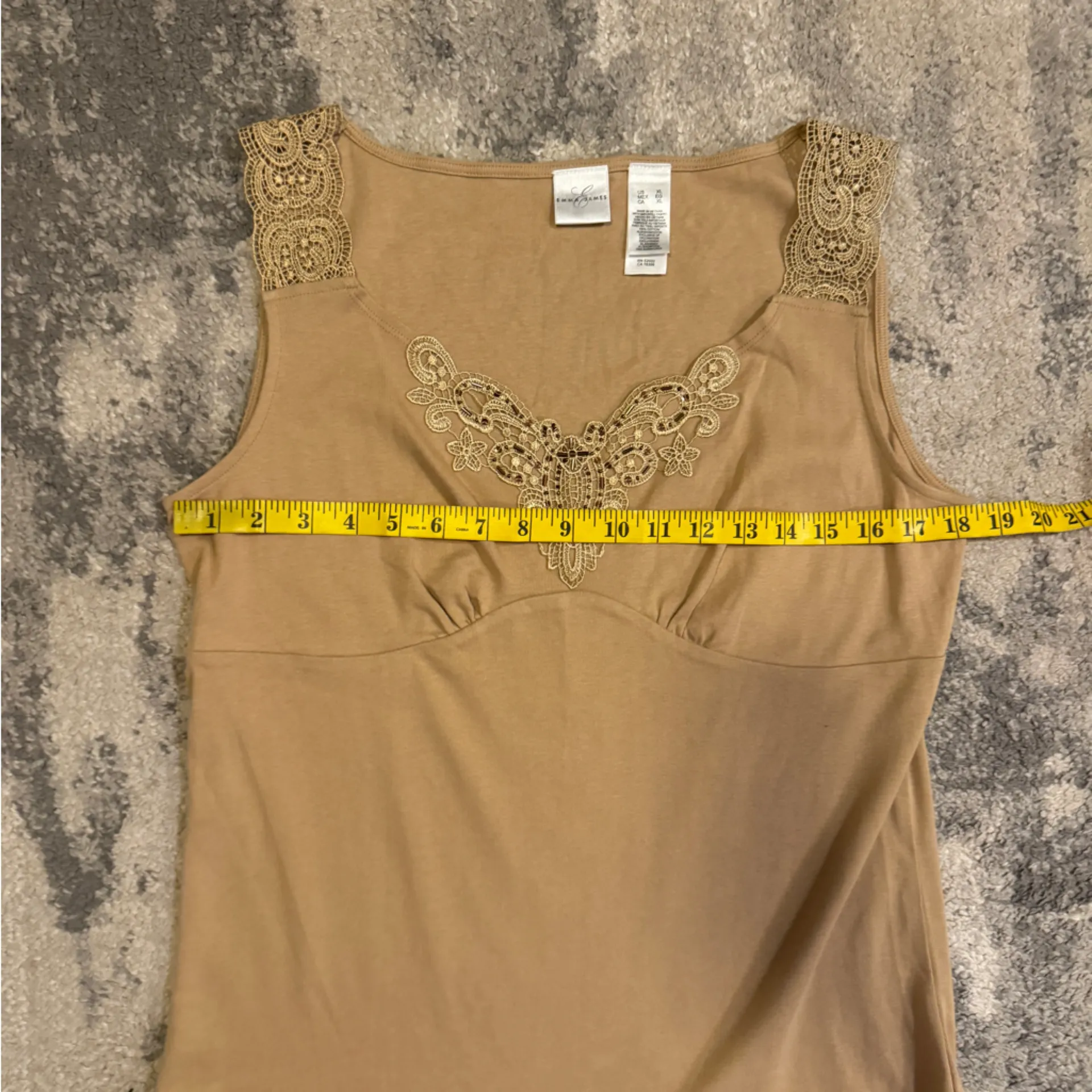 Emma James Beige Embroidered Women's Top - Image 5