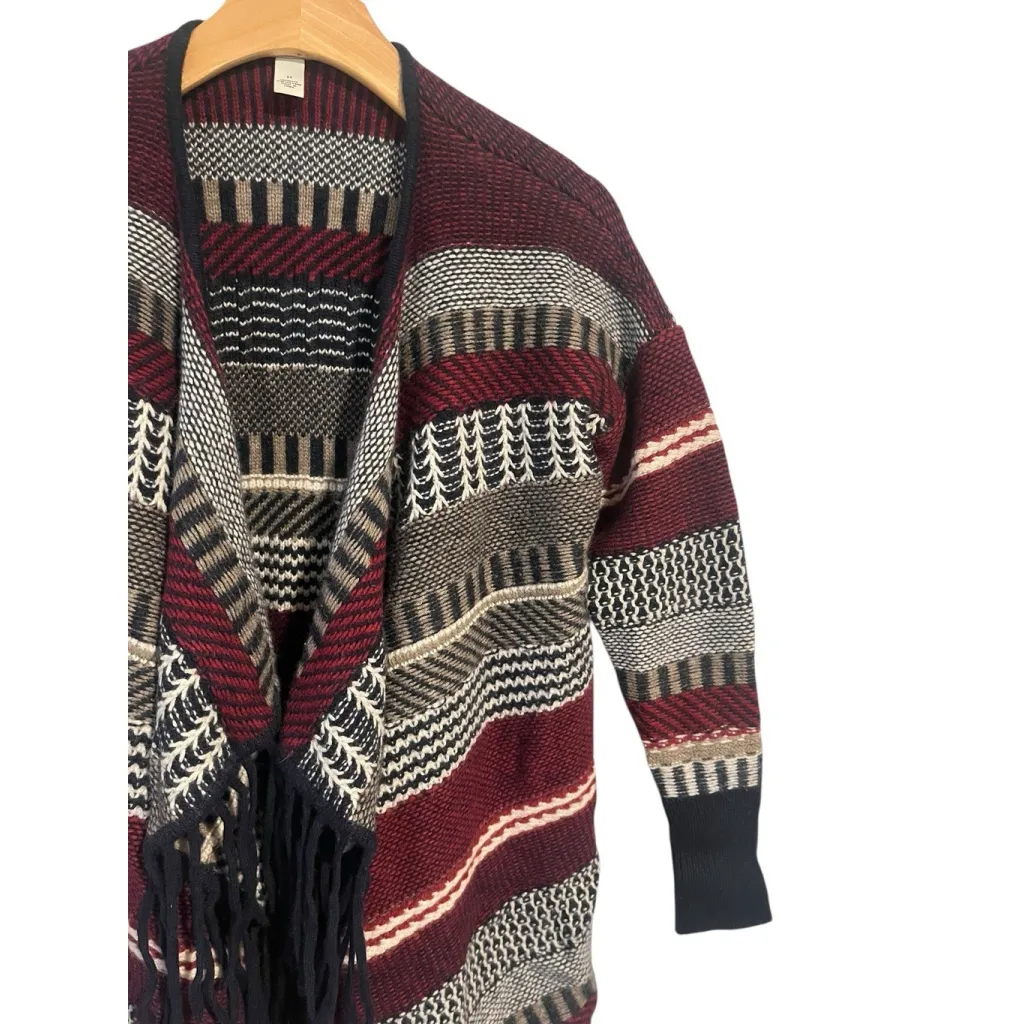 Autumn Cashmere Open Cardigan Sweater Womens Size M Woven Long Sleeve Western - Image 3