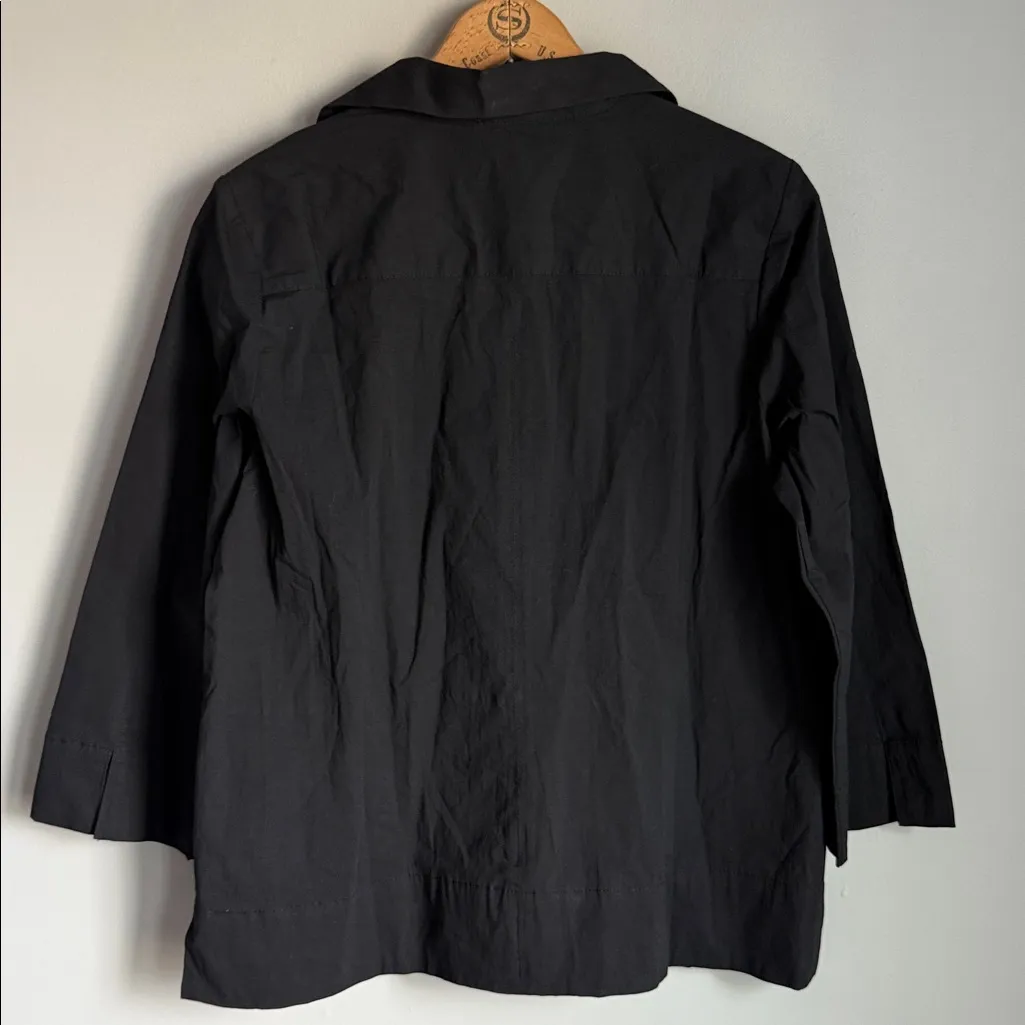 NEW TUCKERNUCK Black Margot Stand Collar Blouse Small - Image 3