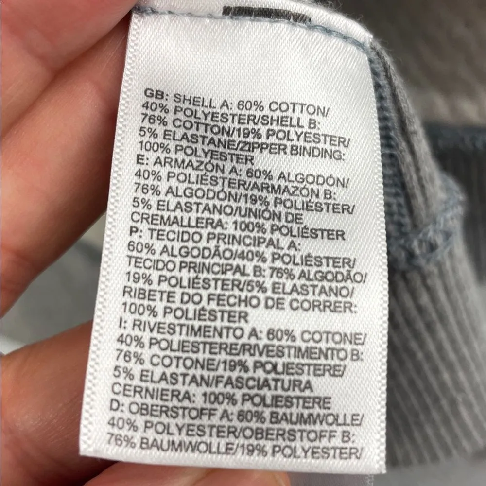 The North Face Full Zip Hooded Sweatshirt Gray Size Large - Image 14