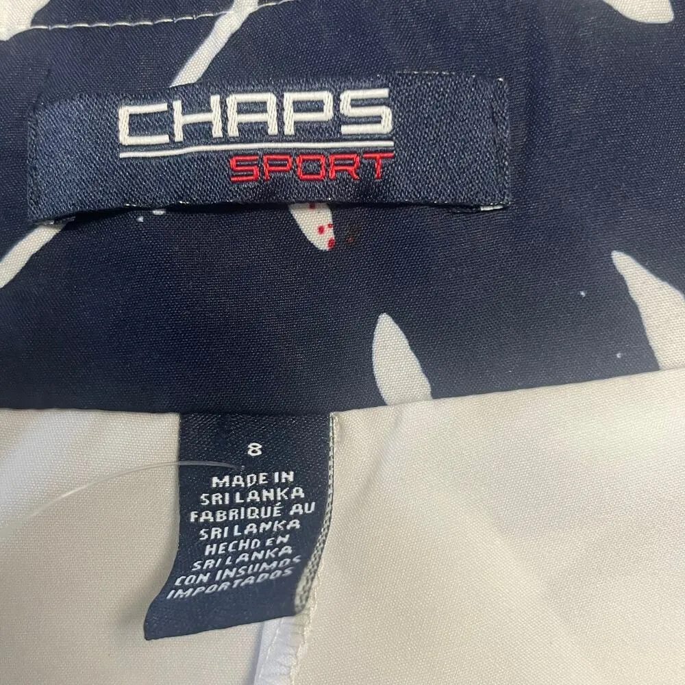 Chaps Sport Size 8 Golf Skort Skirt Attached Short Red Blue Floral Preppy - Image 4