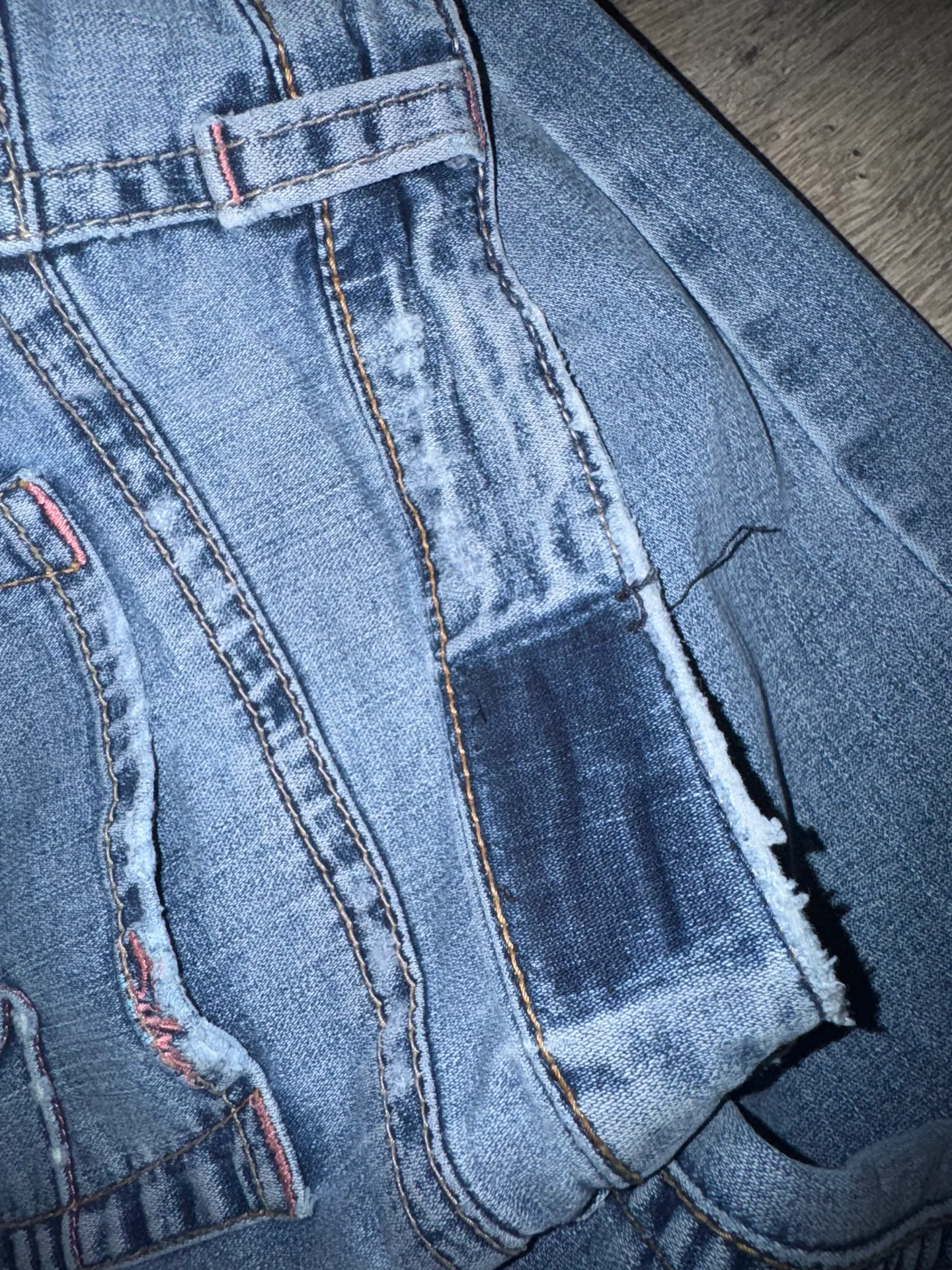 Vintage Early 2000’s  AIKO Wester Glove Wear - ultra Low rise boot leg blue jeans - Image 10