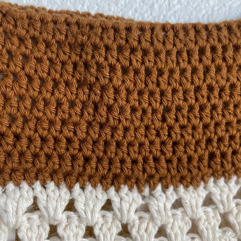 New Stella Pardo Paris Crochet Chevron Knit Skirt Size M - Image 10